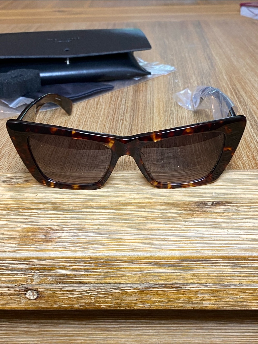 NWT rag & bone Tortoiseshell Angular Sunglasses with Brown Lenses